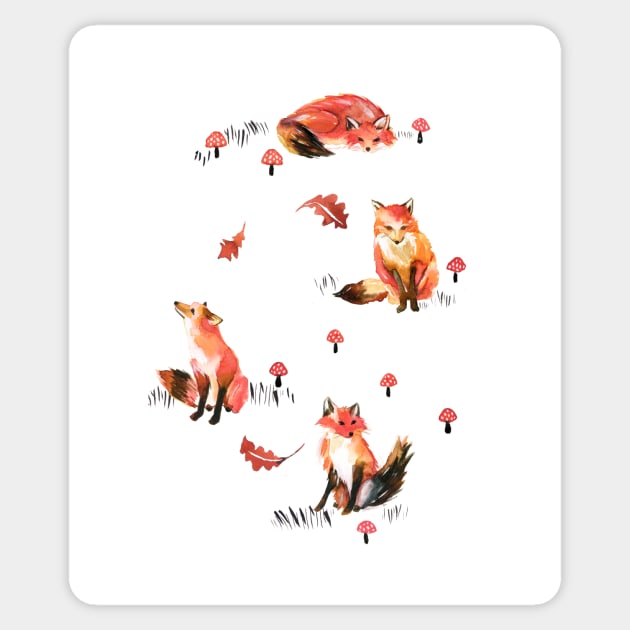 Forest Foxes Sticker by ninoladesign